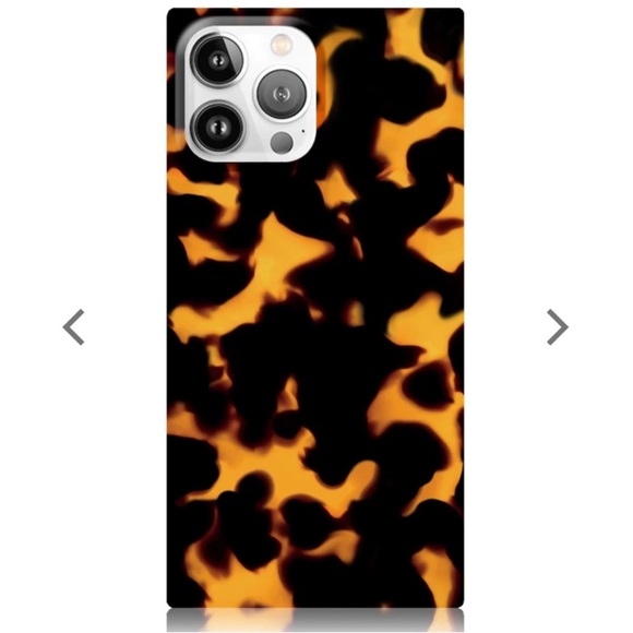 Stylish Tortoise Shell Phone Case - Black and Orange - Picture 1 of 3